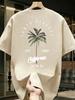 California Santa Barbara Mens Tshirt Palm Tree Graphic Casual Cotton Short Sleeve Tops Summer Streetwear