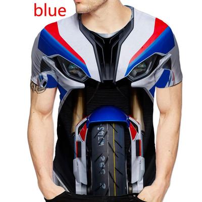Koszulki z grafiką motocyklową do druku 3D, Codzienne topy z krótkim rękawem, Streetwear, Męskie koszulki wyścigowe