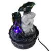 Sitting Sleeping Buddha Statue Water LED Fountain Ornaments for Home Office Desktop DecorEU Plug