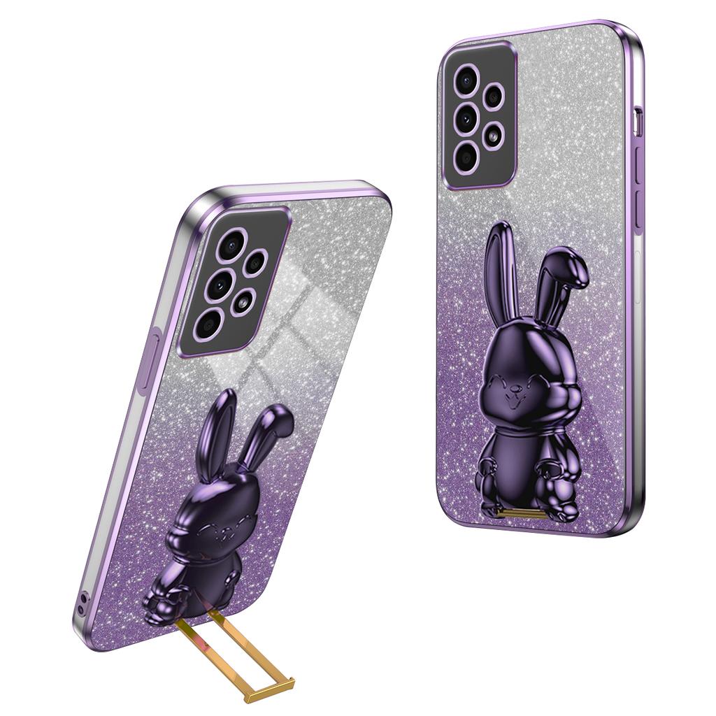 For Samsung Galaxy A13 4G/5G Anti-Scratch Phone Cover Electroplating PC+TPU Phone Case with Kickstand