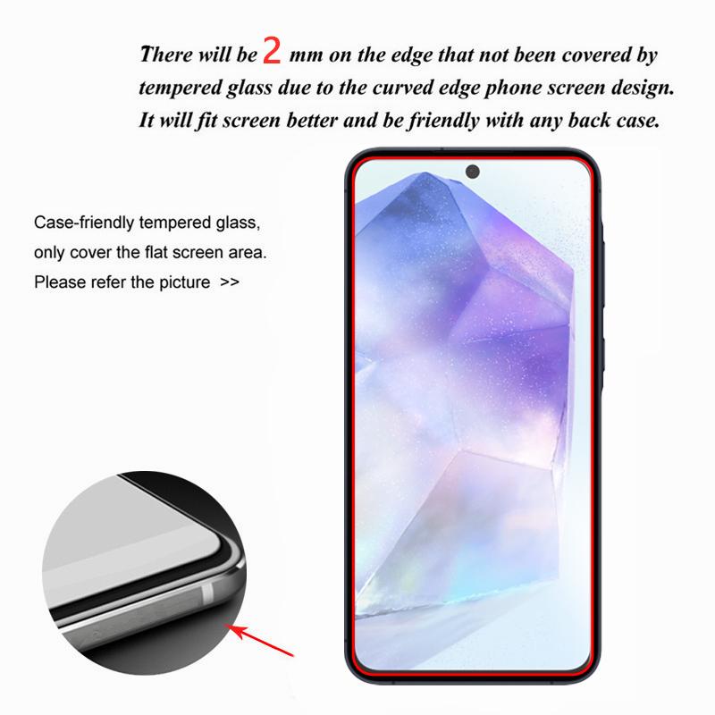 4-in-1 schlanker, weicher Objektivdeckel aus Faser und 9H-Schutzglasfolie für Samsung A57/37/17/07, A56/36/26/16/06 und A55/35/25/15/05