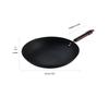 ZISIZ 32cm Traditional Cast Iron Wok
