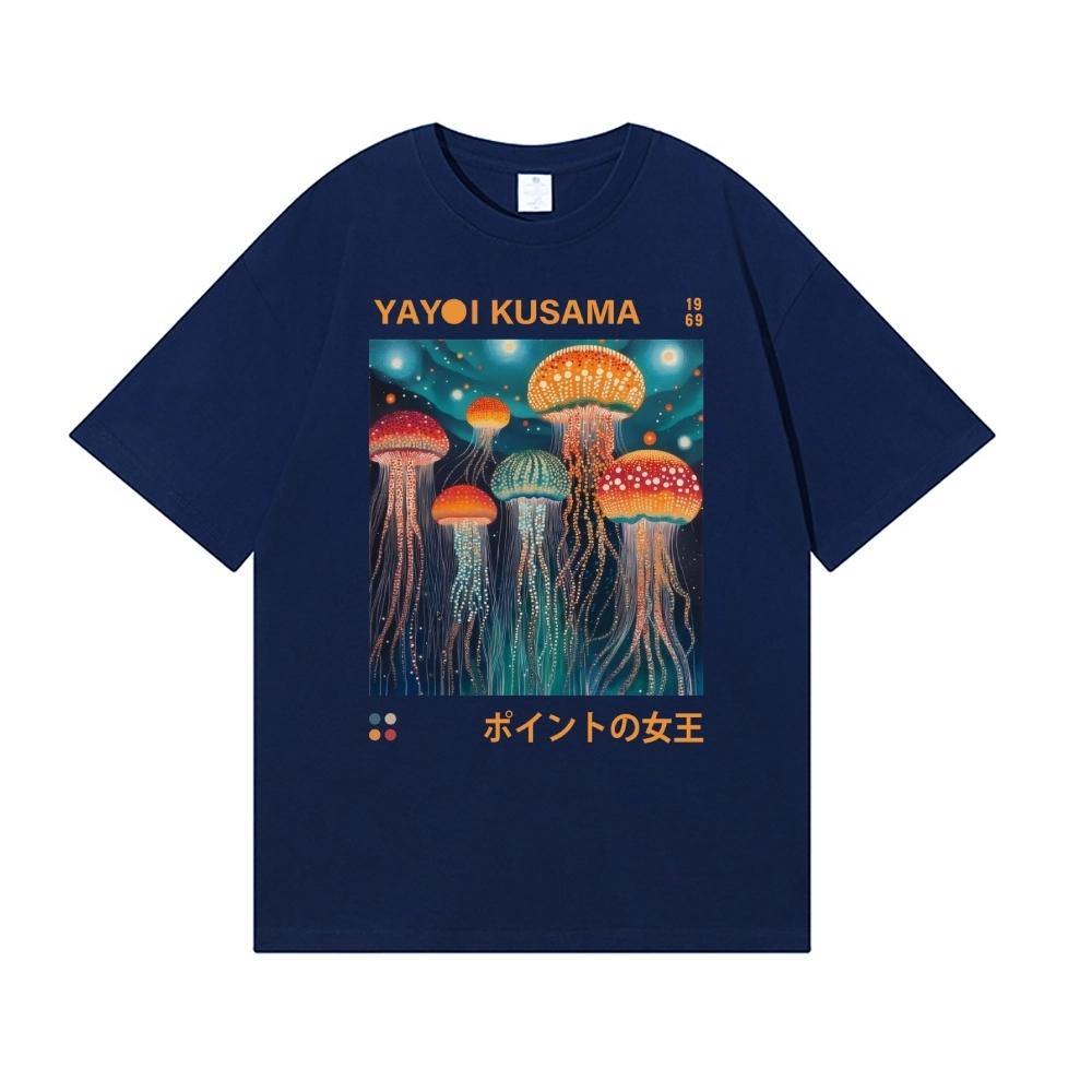 Yayoi Kusama T-shirt Japanese Artist Pop Art Polka Dot Pumpkin Infinity Mirrors Crewneck Casual Streetwear Y2k 2026 Summer Tees