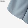 ZANZEA Women Casual Solid Color Loose Long Straight Pants