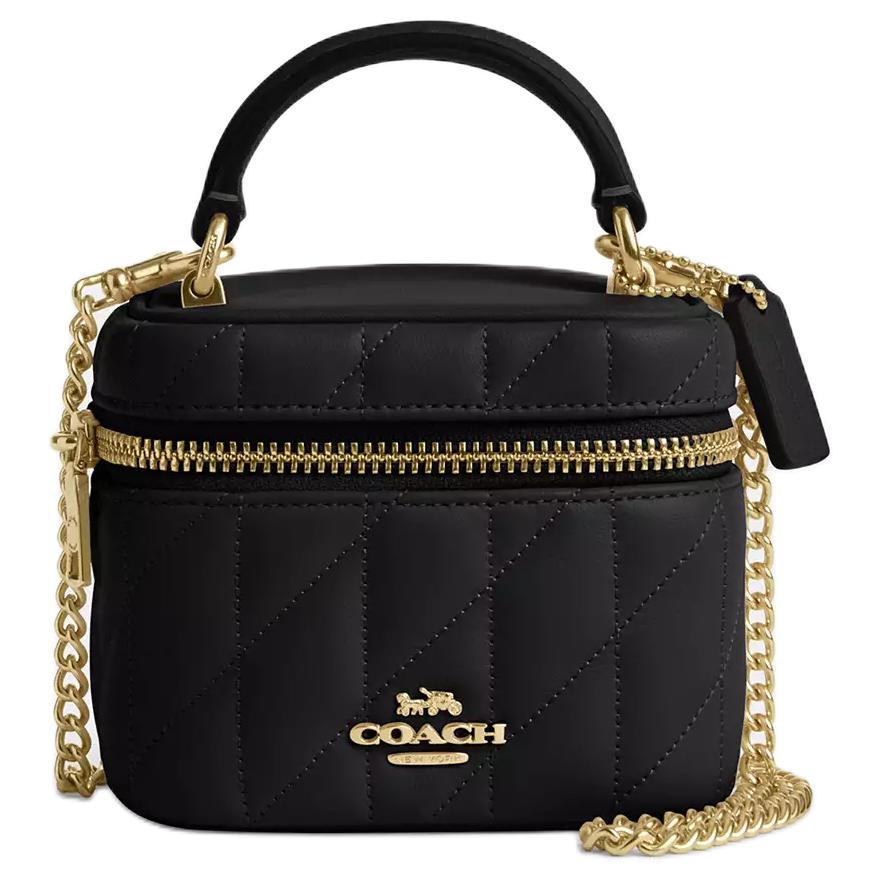 Coach Ava 11 Removable Chain Strap Napa Leather Mini Shoulder Crossbody Bag Women bags Black CY730-IMBLK