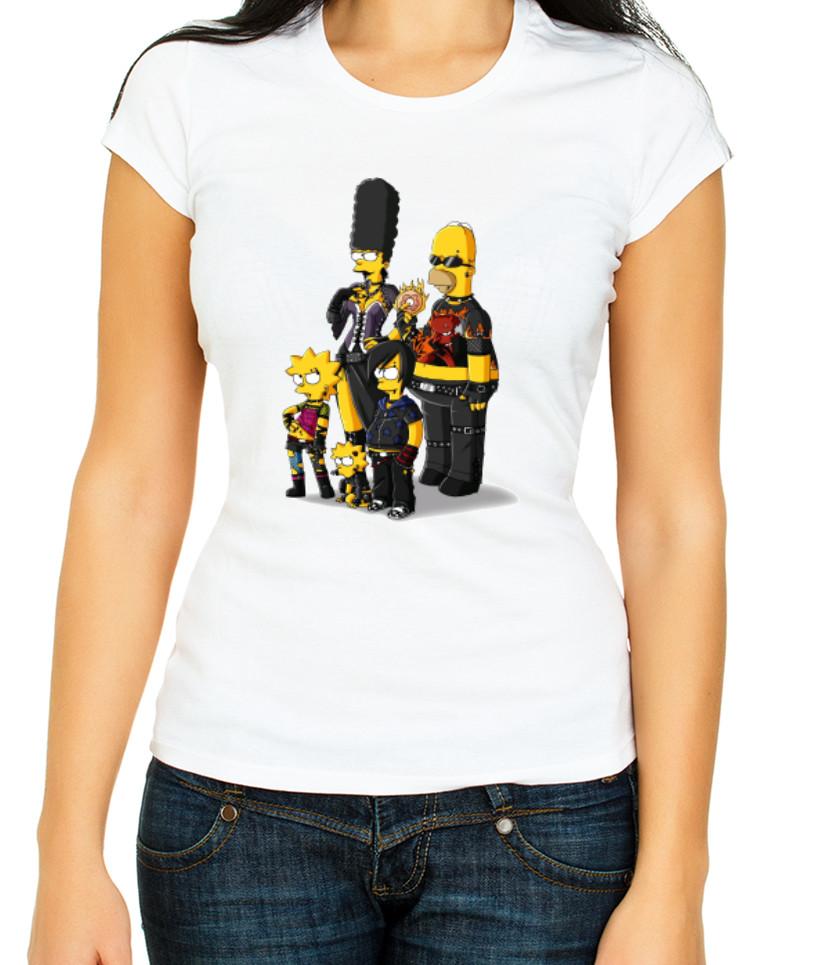 

Забавная футболка с семьей Симпсонов The Simpsons, Ч/Б Женская футболка с рукавом 3/4 H507 4XL