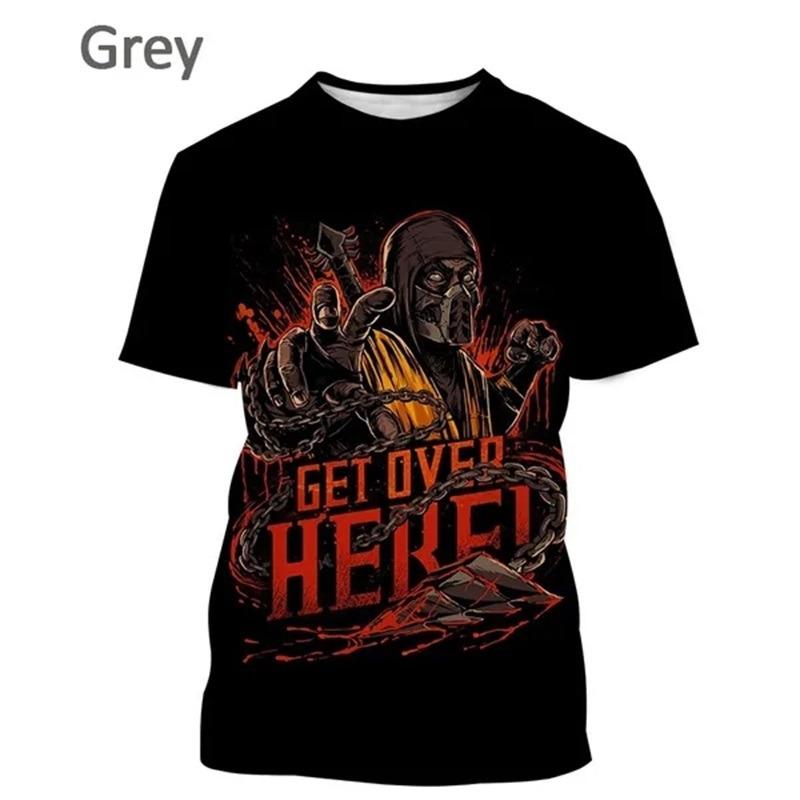 Fighting Game Mortal Kombat T Shirt For Men Cool Short Sleeve Tee Tops Fashion Casual Oversized Streetwear Tshirt Ropa Hombre