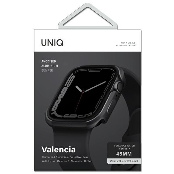 Uniq Case Valencia Apple Watch Series4/5/6/7/8/9/Se/Se2 45/44Mm. Graphite