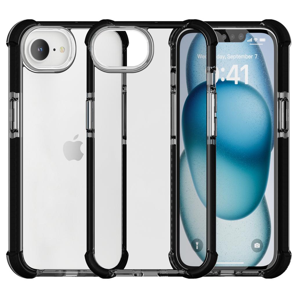 Für iPhone 16e Hülle 3-in-1 Sturzschutz TPU+TPE+Acryl Handyhülle