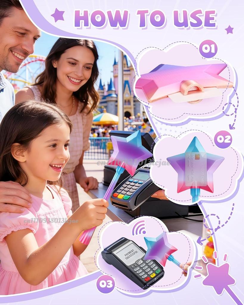 Credit Card Wand, 3D Printed Tap To Pay Wand, Magical Star Wands Contactless Payment Card Holder For Card Payment