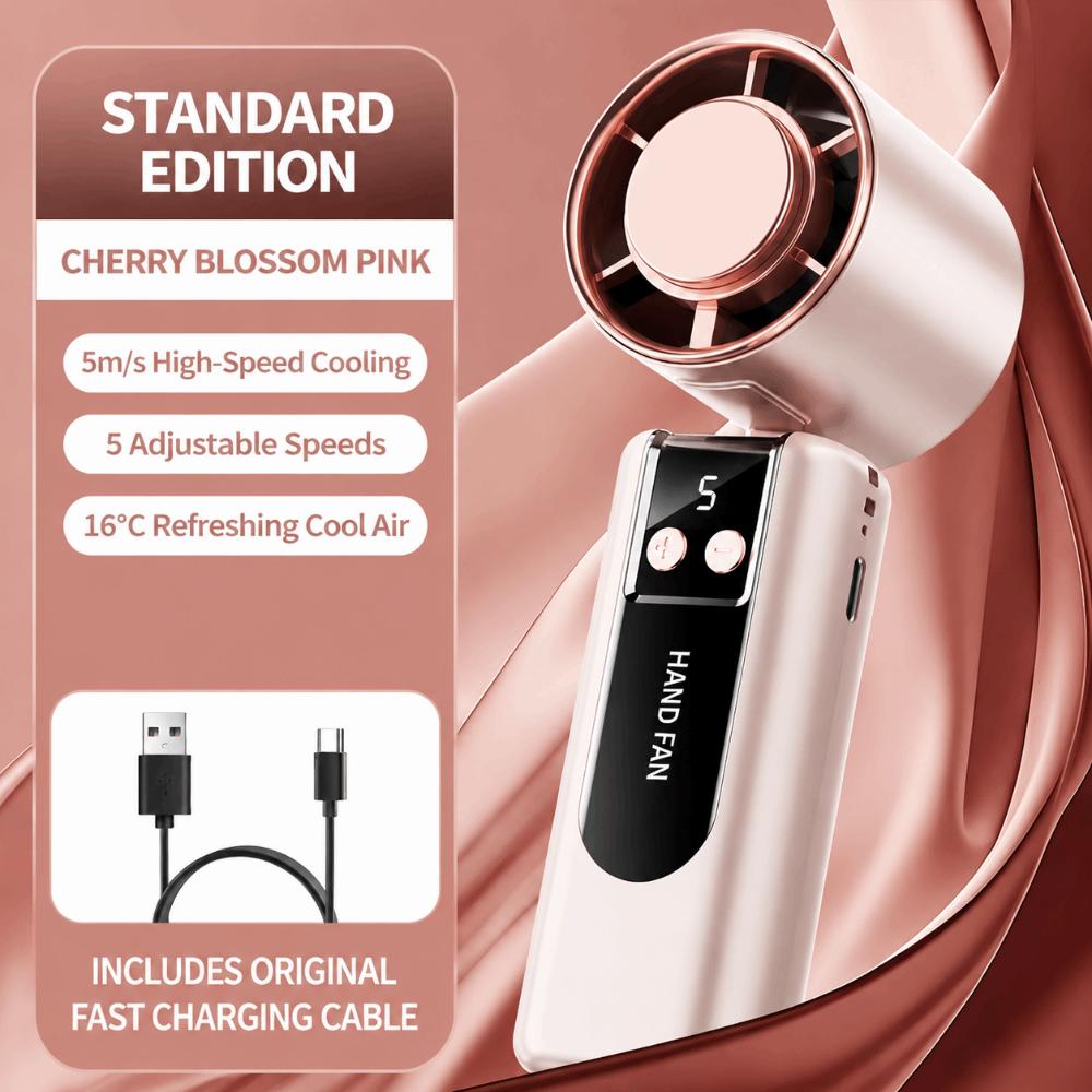 199-speed High-speed Handheld Fan Digital Display Air Conditioner Fan New Portable Fan  Outdoor