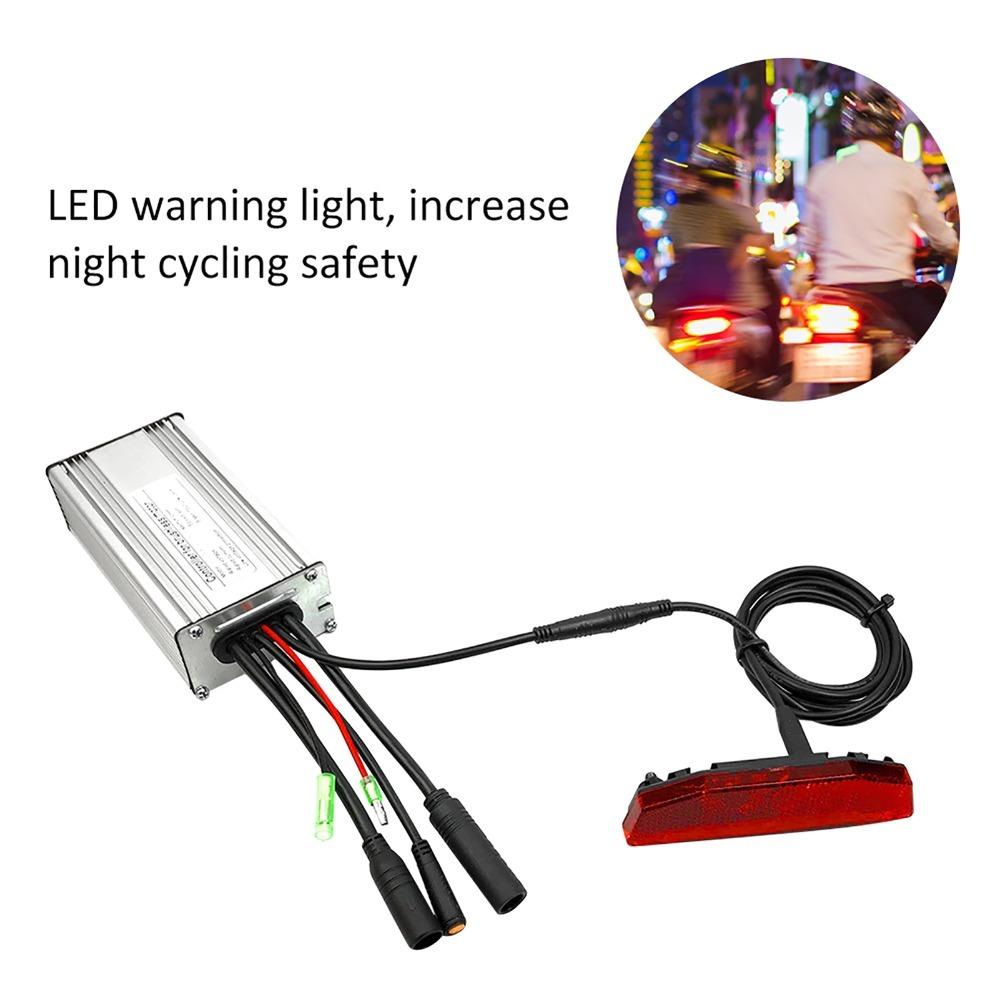 Red Ebike Rear Tail Light 6V-60V Voltage Riding LED Light Durable LED Warning Light  Electric Bike