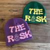 Deep Customization Puff Print Knitted Winter Cap Warm Knit Jacquard Ski Cuffless Punk Style Business Beanie Hats Common High