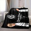 1Pc Death Note Dark Secrets Flannel Blanket, Soft And Comfortable, Casual Warm, Camping Travel, Christmas, Halloween Xmas Gift Y1122