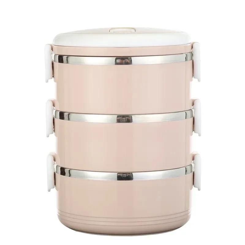 1-4 Layer Food Storage Containers Microwaveable Bento Lunch Box with Handle Insulated Food Container for Work School Camping Box