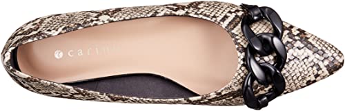 Carino CATT22314 Women's Rain Shoes, Beige Snake, Size 23.0 cm