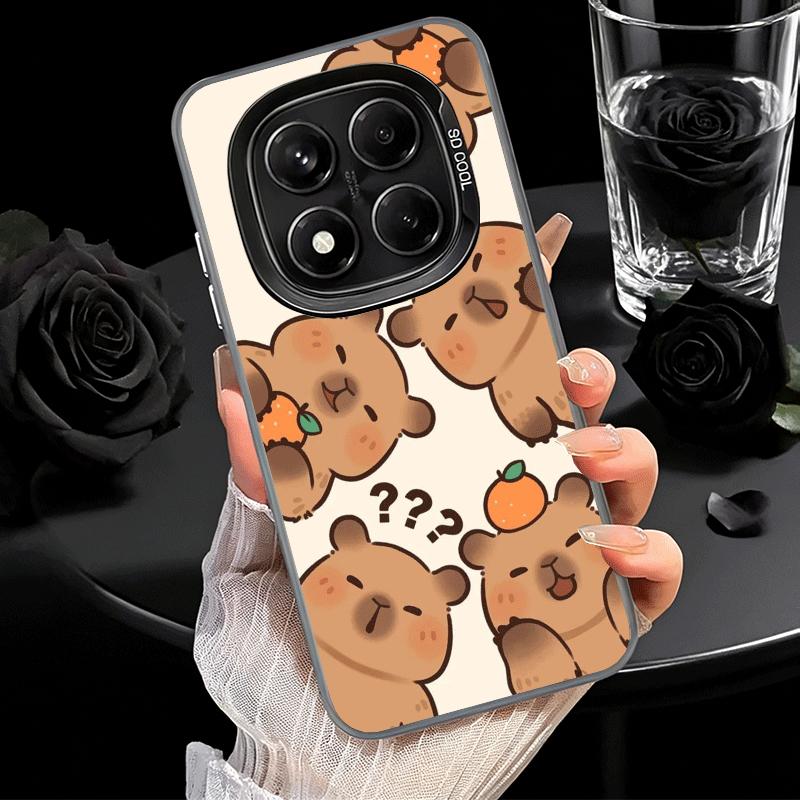 Funny Capybara Cartoon Cute Soft Phone Case for Xiaomi Redmi Note 13 14 15 Pro Plus 12S 12 11S 11 11T 10S 10 Shockproof Cover Ba