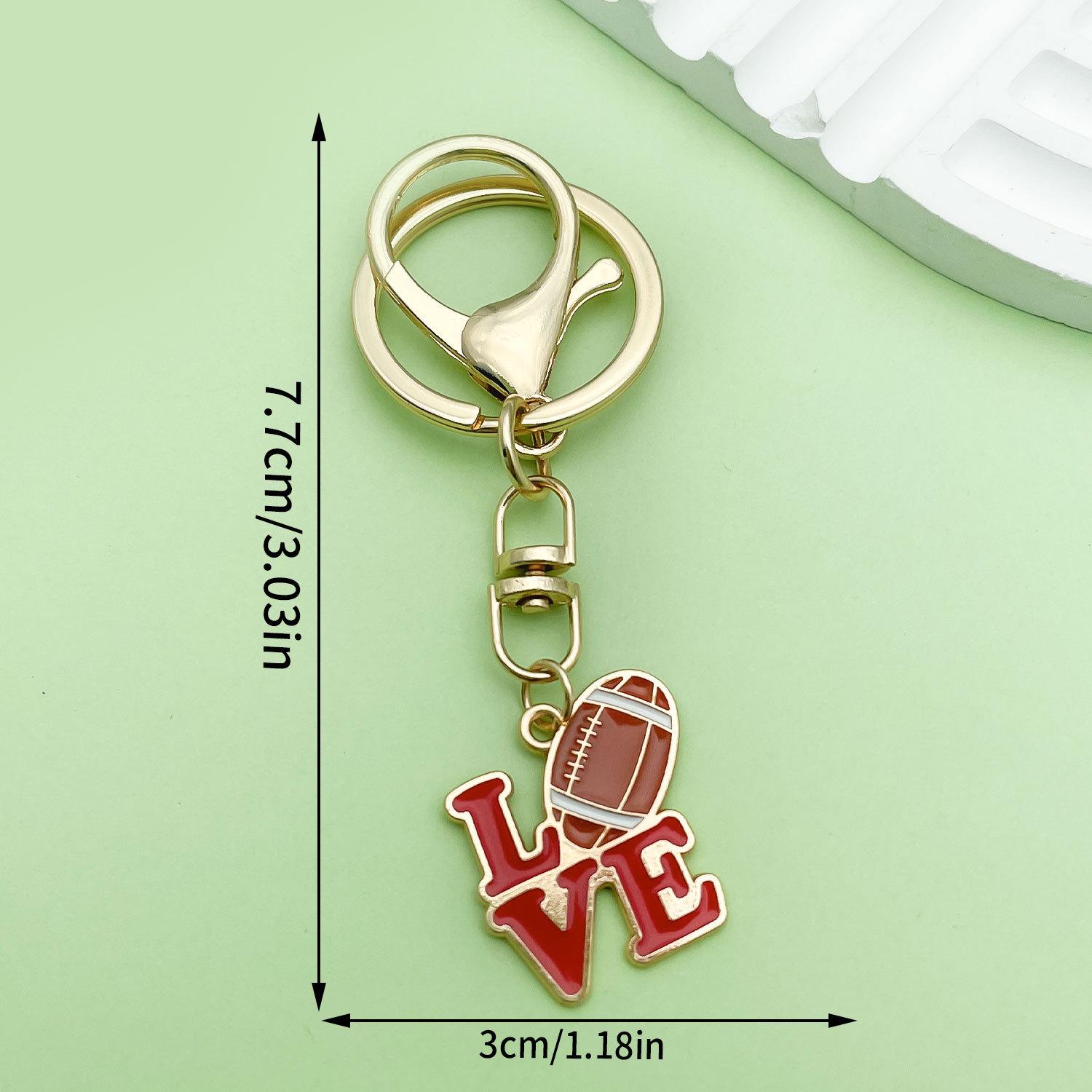 Креативный спортивный брелок: Кулон из ПВХ-резины для футбола, тенниса, баскетбола, регби - Маленький подарок