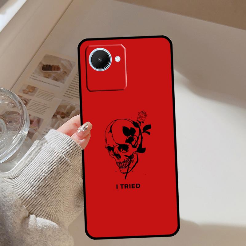 Rote Kritzeleien Ästhetik Zitate Für Realme GT 7 Pro 5 GT 6 6T C67 C61 C55 C53 C51 C21Y C25S C75 10 11 12 13 14 Pro Plus Hülle