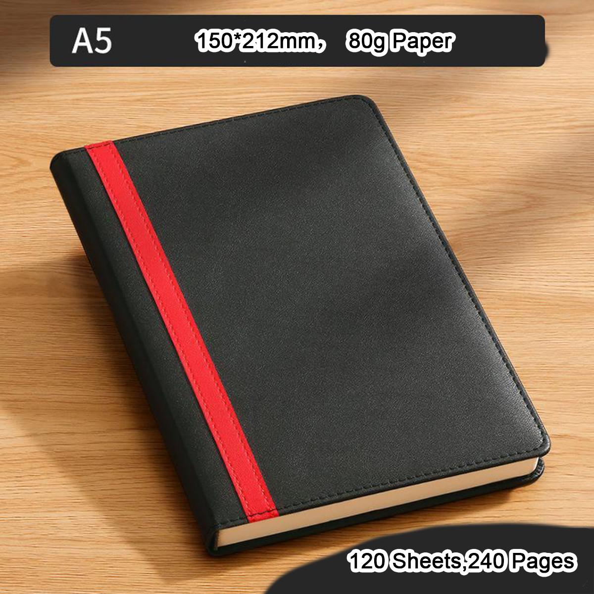 

Ученический блокнот формата А5 из кожи, дневник, деловой блокнот, журнал для записей рабочих совещаний, справочник, внутренние страницы в линейку, 120 листов, 240 страниц A5