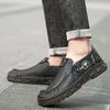 Fashion New Men's Casual Sports Thick Soled Loafers Mokasin High-quality Walking Flat Bottomed Outdoor Driving Handmade Shoes 38-48