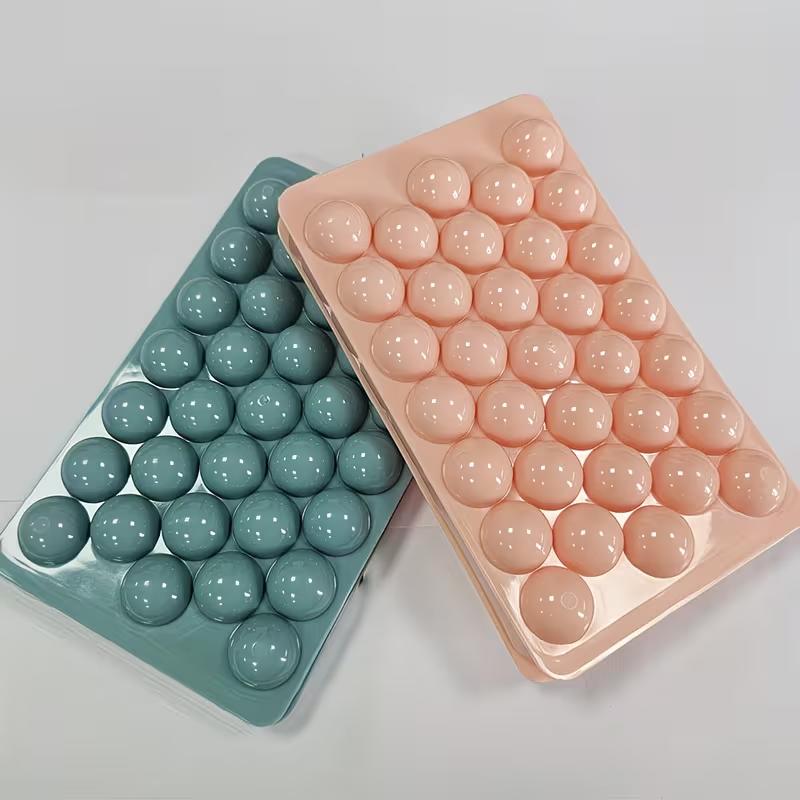 33 Grid Round Ice Cube Tray Plastic Diamond Ice Cube Mold Refrigerator Spherical DIY Moulds Ice Ball Maker Kitchen Tools