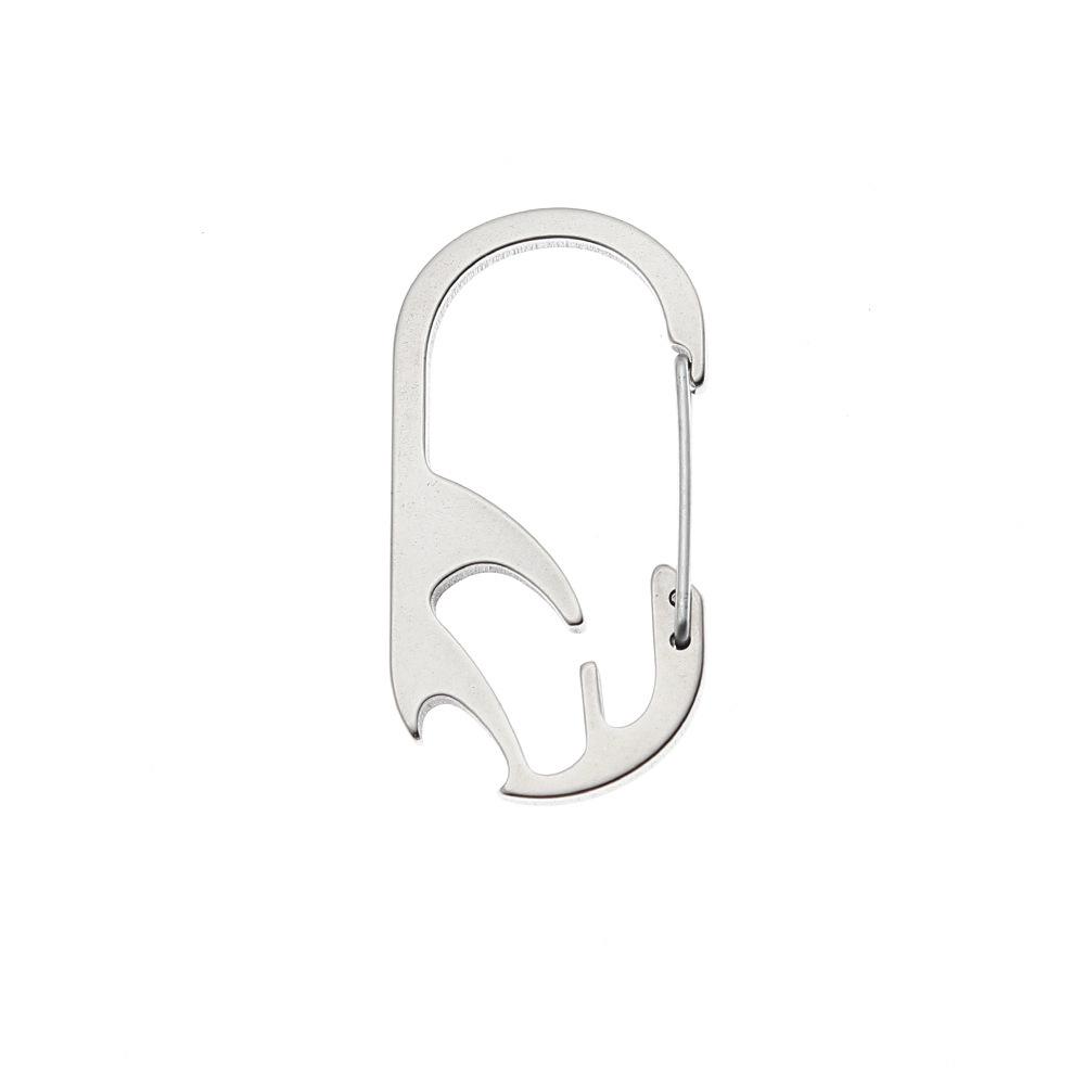 Stainless Steel Quick Release Snap Hook Keychain with Bottle Opener