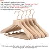 4cm Wide Shoulder Wooden Hanger,Cinnamomum Wood Clothes Rack with Velvet Crossbar,Suit Hangers with Non-Lacquer Smooth Surface