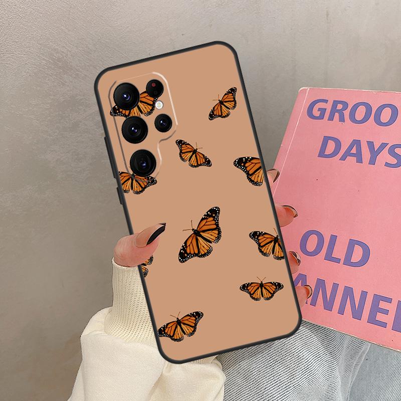 Butterfly Case For Samsung Galaxy S25 Ultra S20 S21 S22 S23 S24 Ultra S9 S10 Plus S25 FE Cover Coque