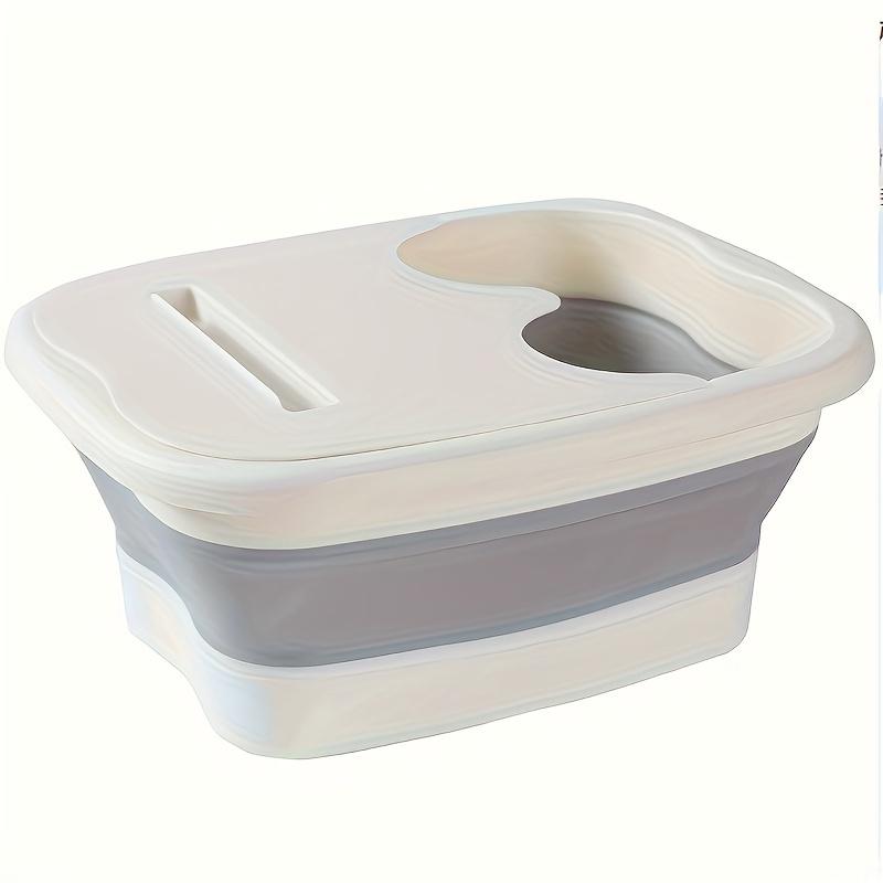 

Collapsible Foot Bath Bucket Portable Pedicure Tool Massage Foot Spa Large Foot Soaker Tub Unpowered No Battery Included For Home Spa And Beauty Care белый