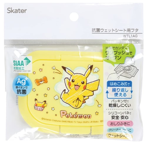 Skater Wet Sheet Lid Wet Wipes Hand Wipes Lid Cover Pokemon Pikachu WTL1AG-A