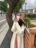 Women's Gray Oversized Knit Sweater Coat: Mid-Length, Over-the-Knee, Autumn/Winter, Thickened Lazy Style.