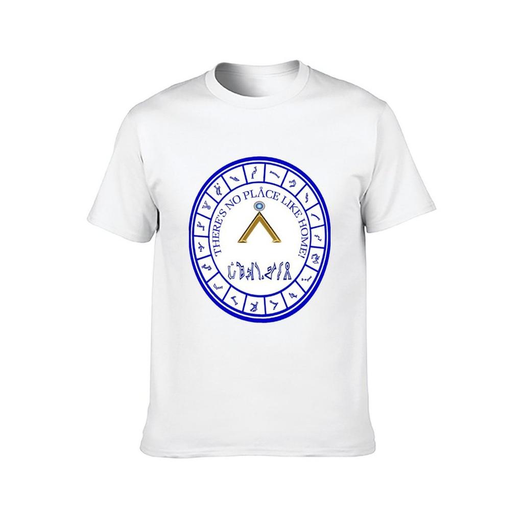 Stargate Blue Dialing Ring TShirt man t shirt heavy cotton t shirts for man cotton TShirt