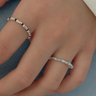 GETMEBLING Silver Ball Beads Ring