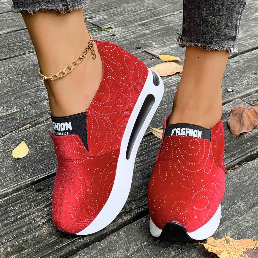 New Korean Round Toe Plus Size Suede Women's Casual Shoes