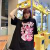 Women's T-shirt E-girl Guitar Print Short Sleeve Streetwear Tops Kawaii Clothes Harajuku Short Sleeve Women Oversized T-shirt