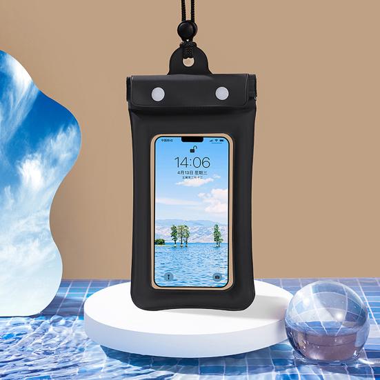 Waterproof Phone Pouch Fastener Tape Touchscreen Clear Window Leakproof Lanyard PVC Universal Phone Dry Bag Case Protector Phone Accessories