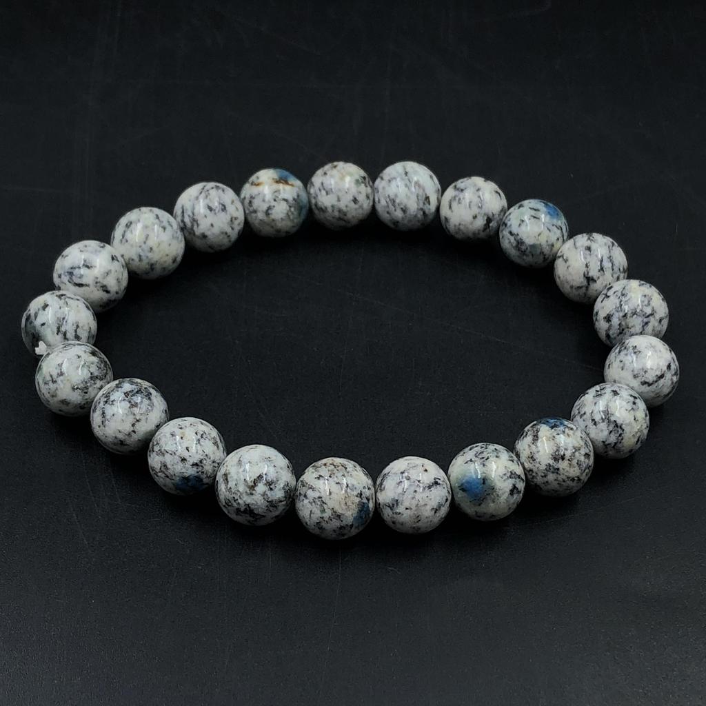 8mm Natural K2 Jasper Gemstone Round Beads Stretch Bracelet 7.5" White Stone Bracelet For Women/Men RBB-88
