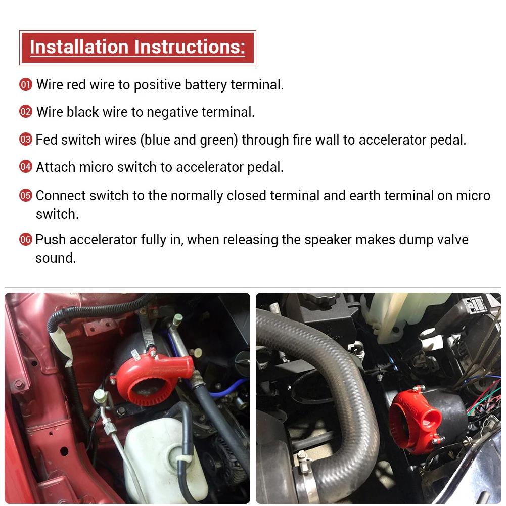 Universal Car Electronic Turbo Blow Off Valve Car Fake Dump Valve Analog Sound BOV Automotive