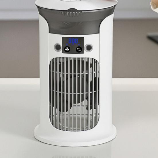 Desktop Misting Fan, Portable Cooling Fan with Spray, 3 Speed USB Rechargeable Mini Air Cooler for Home Office