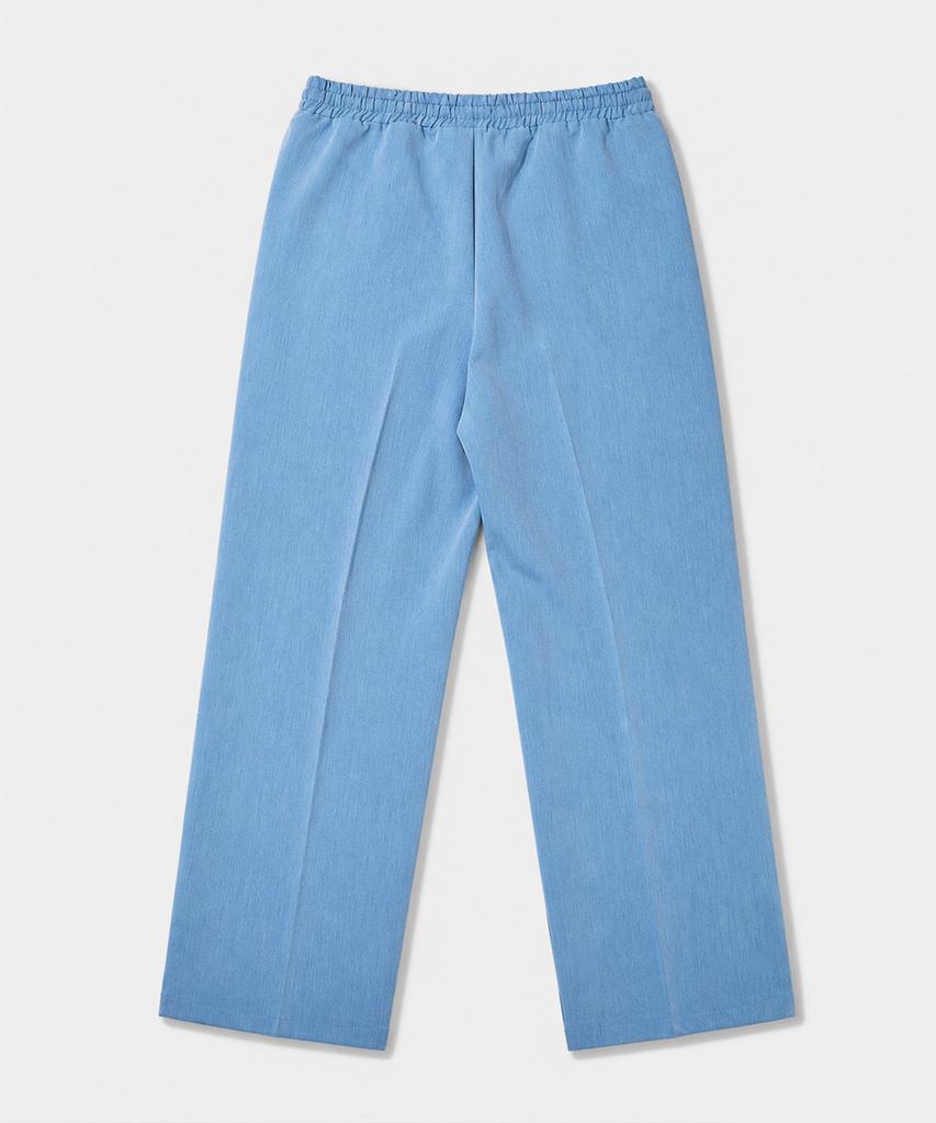 LENGAGEMENT Two-Pleated Wide Banded Slacks [Indian Blue]