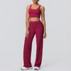 Sexy Sport-BH mit Kreuzrücken & High-Waist Yoga-Hosen Set - Schnelltrocknende Fitnessbekleidung