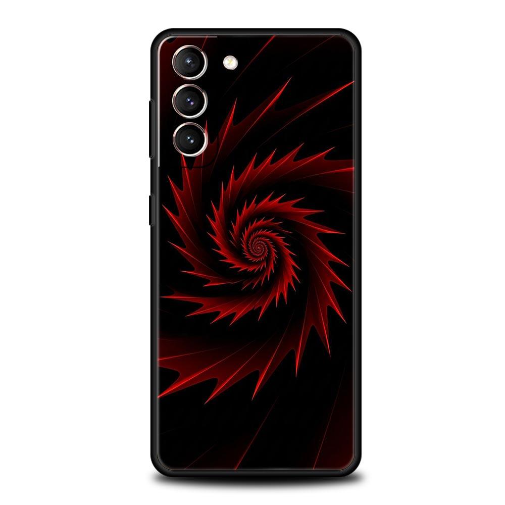 

Black Red Ripple Art Phone Case Cover for Samsung Galaxy S26 S25 S24 S23 S22 S20 S21 FE Ultra S25 Edge Plus 5G Soft TPU Shell S22 Ultra 5G