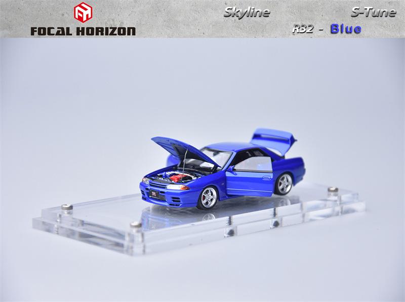 Fh 1:64 Skyline R32 S-Tune Blau Diecast Modellauto