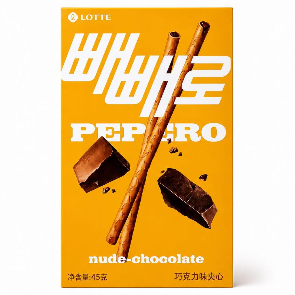 Lotte Pepero Schokoladengefüllte Keksstäbchen 45g