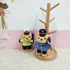 Cute Polices Bear Keychain Charm Unique Polices Bear Key Chain Soft Plush Keyrings Bag Decoration for Everyday Use