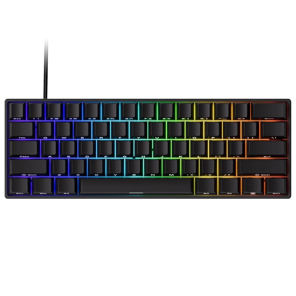 MonsGeek FUN60 Pro SP Wired Model HE Sensor 0.01mm Rapid Trigger Compatible Magnetic Switch Akko Glare English Layout Tenkeyless Side Print 8K Swap