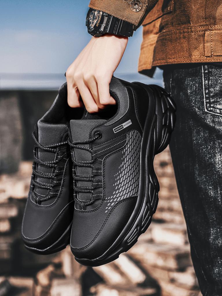 Męskie Buty Turystyczne Outdoorowe Trenery Sznurowane Buty Wspinaczkowe Męskie Sneakersy Trekkingowe Antypoślizgowe Sneakersy Myśliwskie