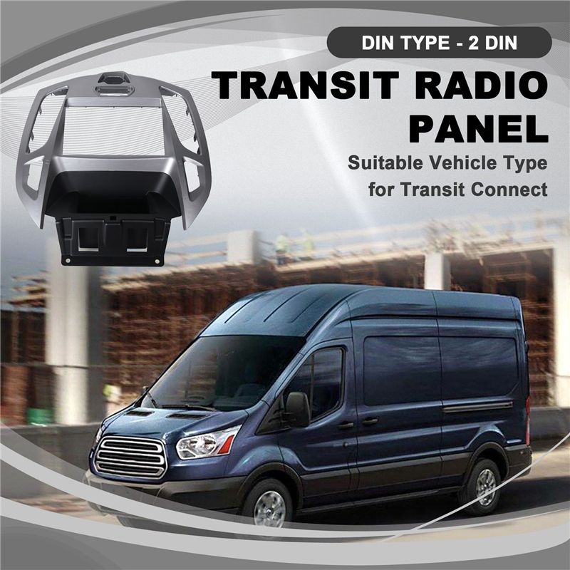 Portable 2 Din Car Fascia Radio Panel DVD Frame Install Kit For FORD Transit Connect, Tourneo Connect 2014 2015
