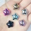 Metallic Star Charms 16mm Electroplated Flatback Stars Five-Pointed Star Charms for DIY Mobile Phone Cases Jewelry Making Hairpins Craft Supplies